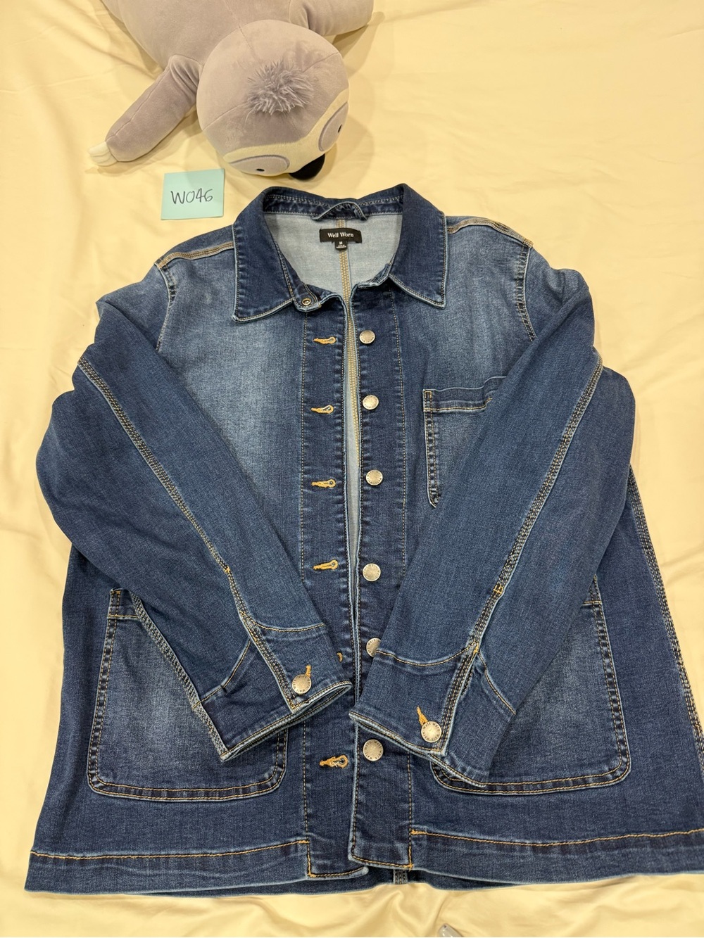 Well Worn Blue Denim Jean Jacket - Women